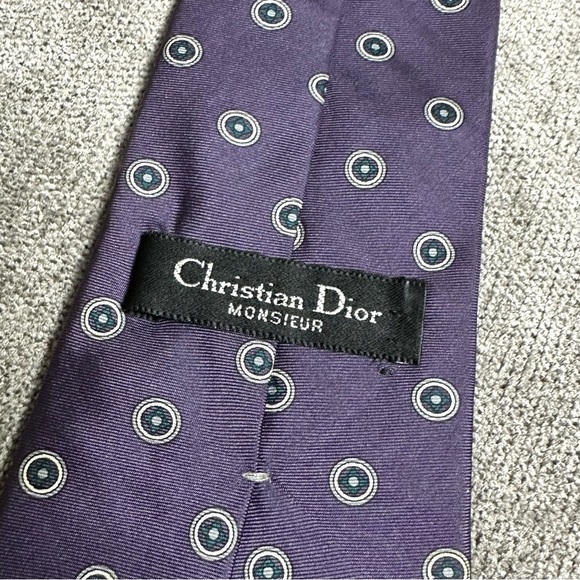 Dior Other - CHRISTIAN DIOR Monsieur Purple Silk Tie